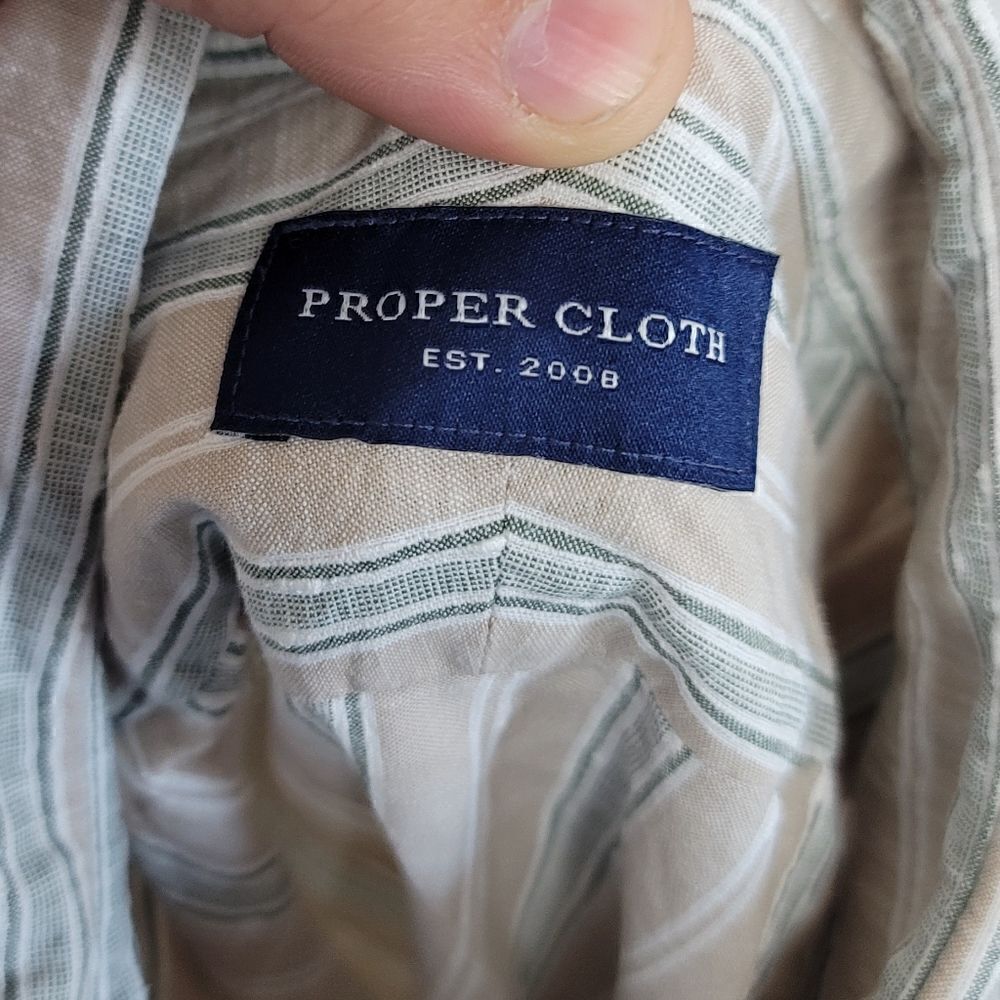 PROPER CLOTH !00% Cotton Button Down - Picture 9 of 11
